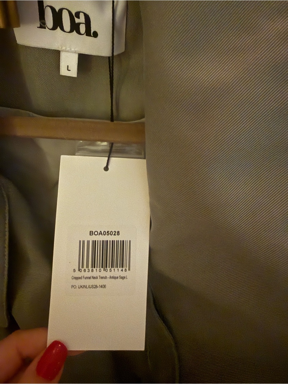 NEW! With tags
Boa sage cropped trench jacket - Picture 5 of 8